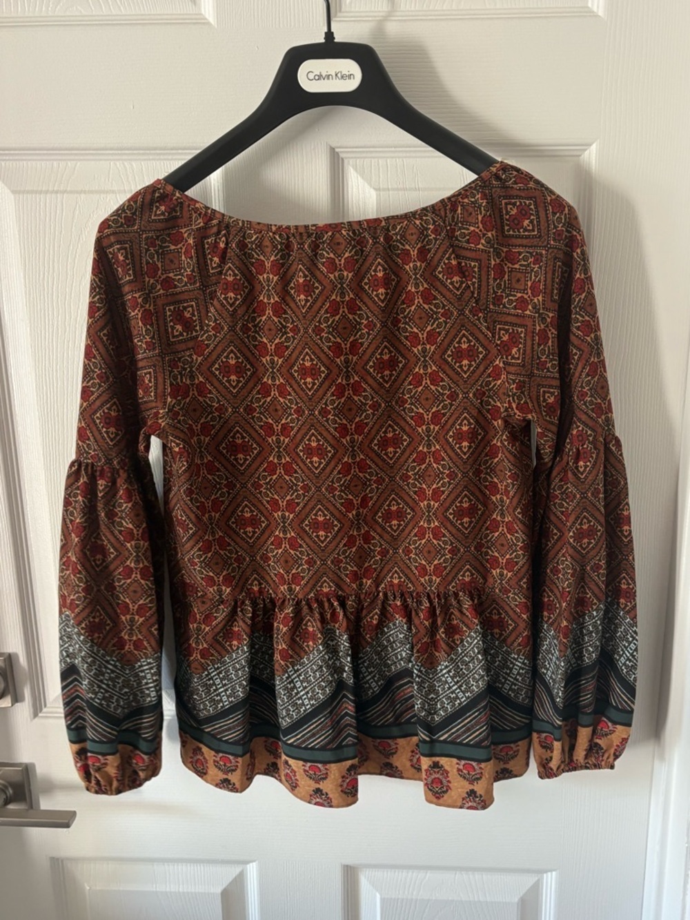 Vintage America Blues River Boho Peasant Top Size XS - Picture 2 of 5